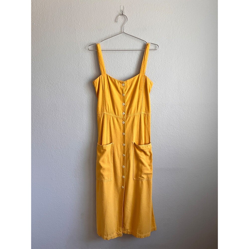 Levi's Made & Crafted Women's Button-Down Midi Sundress in Yellow Size 1/SMALL
